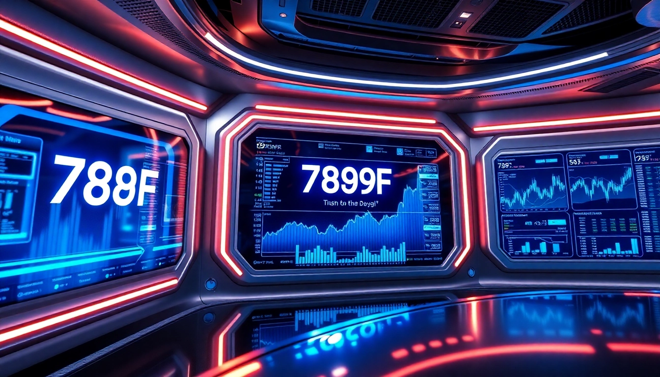 789F digital platform interface with financial and trading elements, highlighting innovative online services for user engagement