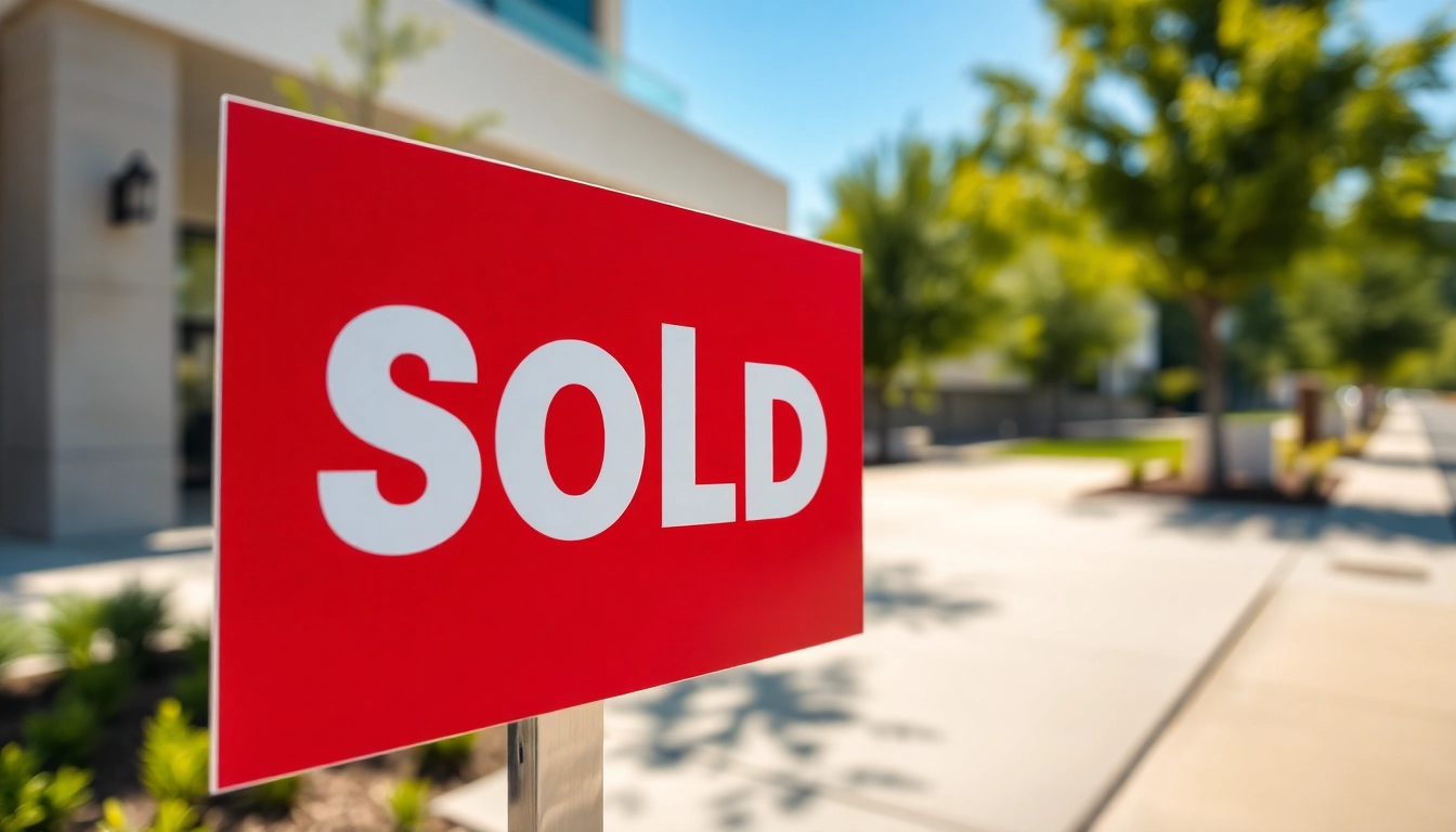 Bright sold sign with bold lettering on a well-crafted yard stake, attracting attention in real estate marketing efforts.