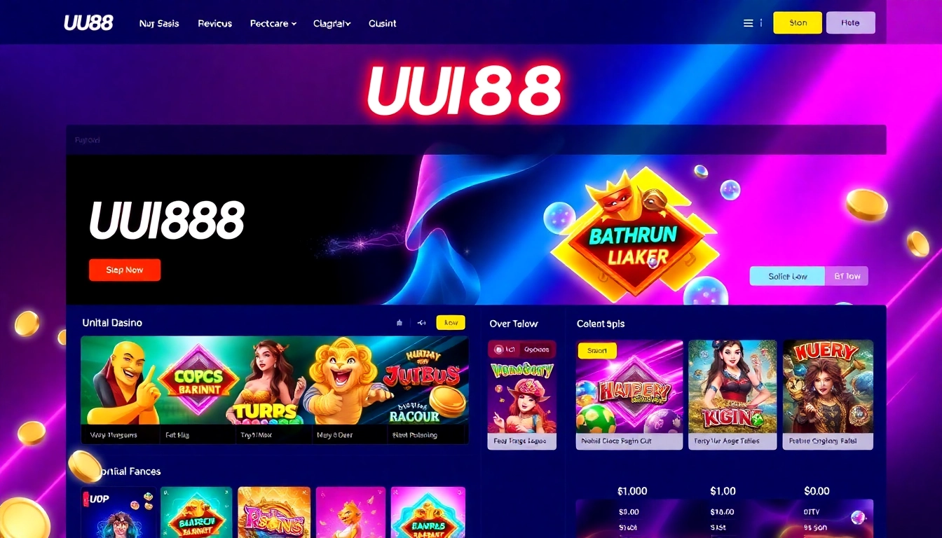 Exciting UU88 online casino platform with vibrant graphics and user-friendly interface for improved gaming experience