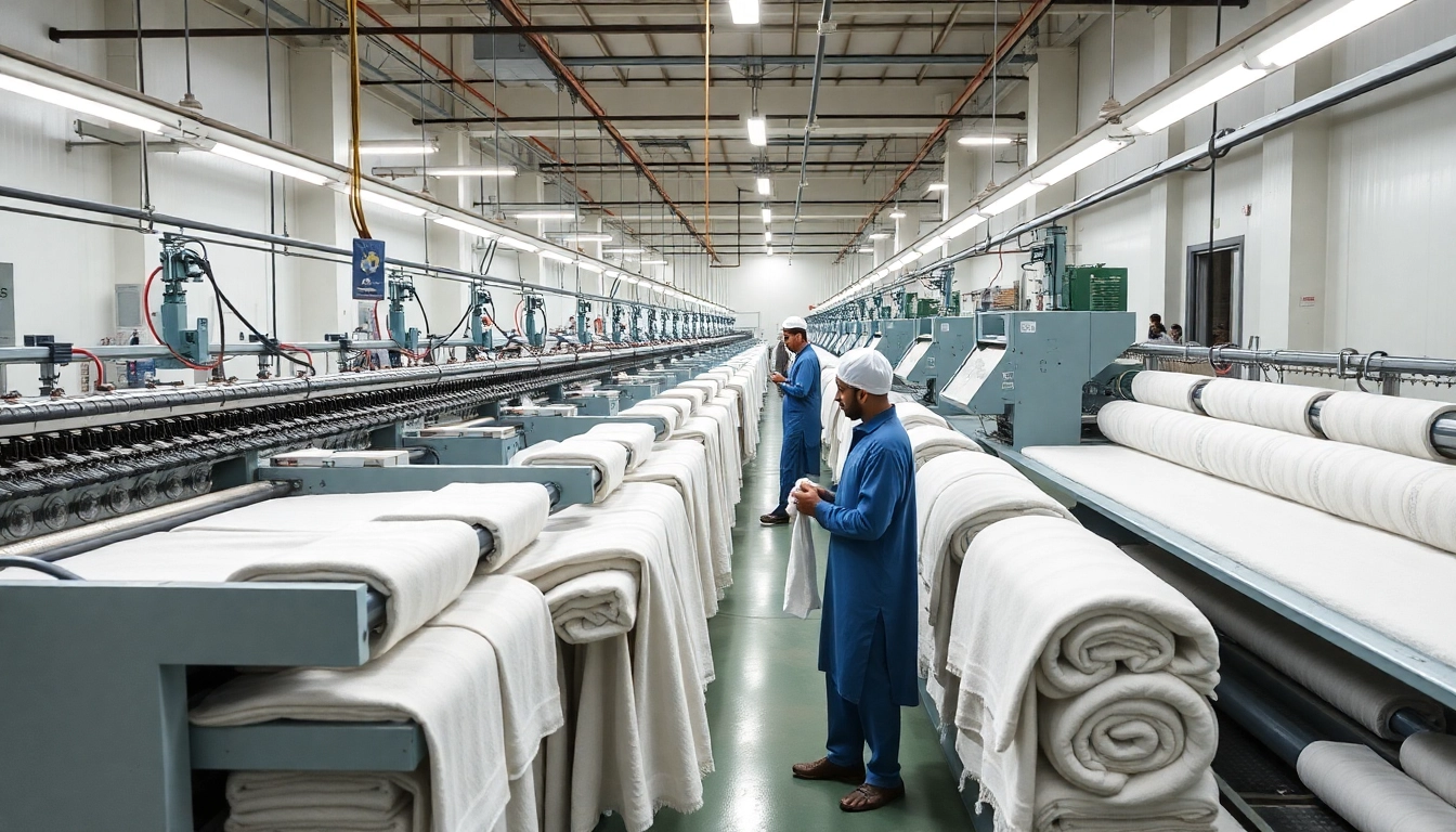 Industry-leading towels manufacturer in Pakistan showcasing advanced facilities and premium towel production.