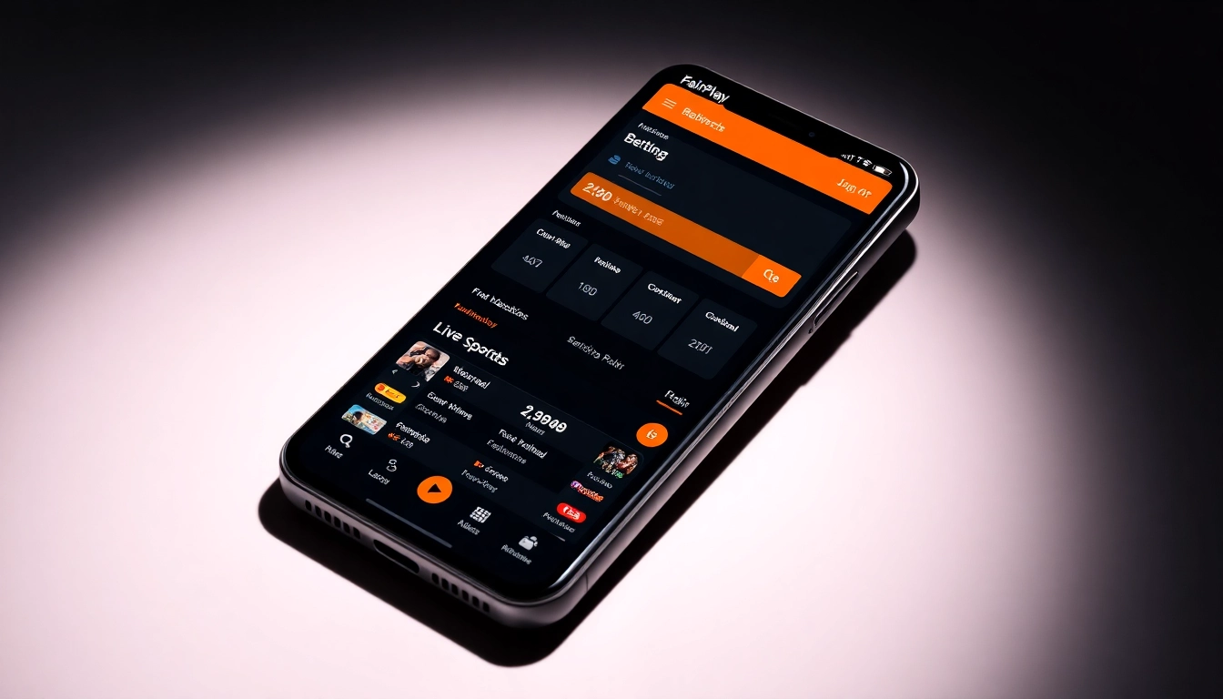 Screenshot of the Fairplay app login page emphasizing ease of access and vibrant color scheme for sports betting in India.