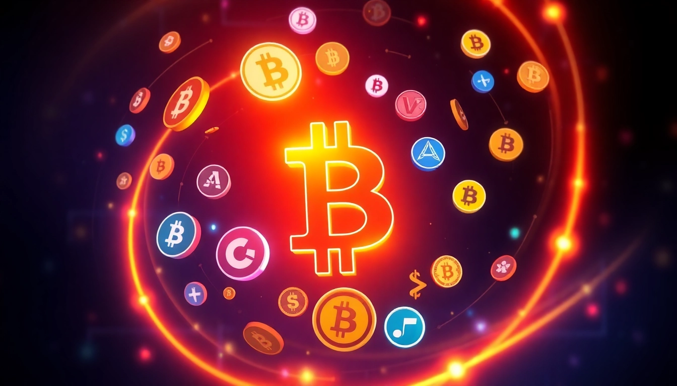 Dynamic visualization of altcoins showcasing variety and growth potential for cryptocurrency