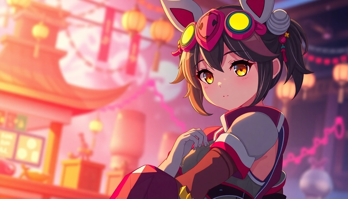 Hentai AI virtual character engaging in a playful and detailed anime scene with customizable features and vibrant colors.