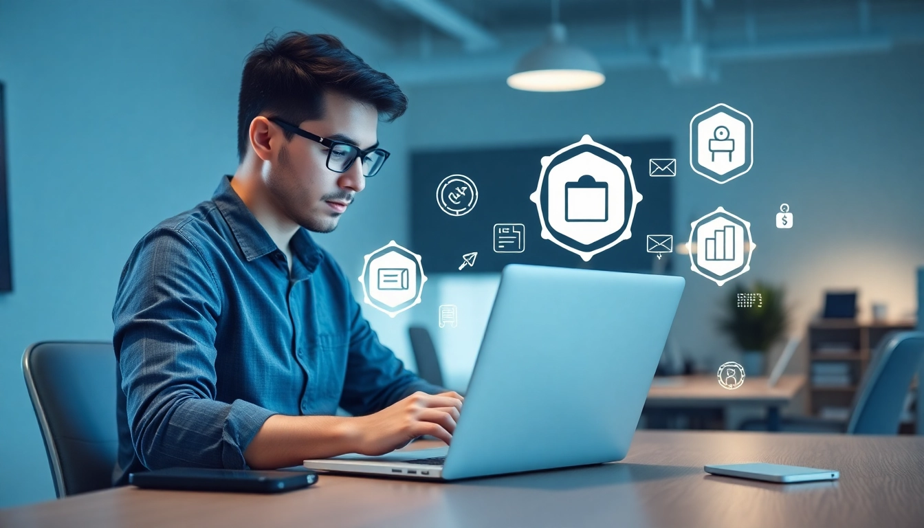 Freelance missions are being actively worked on by a professional in a modern workspace environment