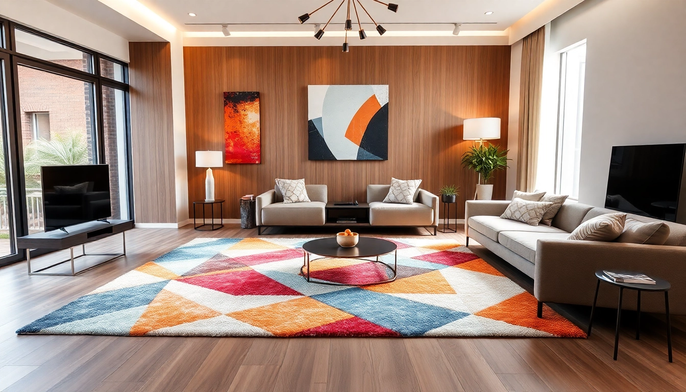 Showcase of stylish tappeti moderni Milano laid out in a contemporary living space to attract