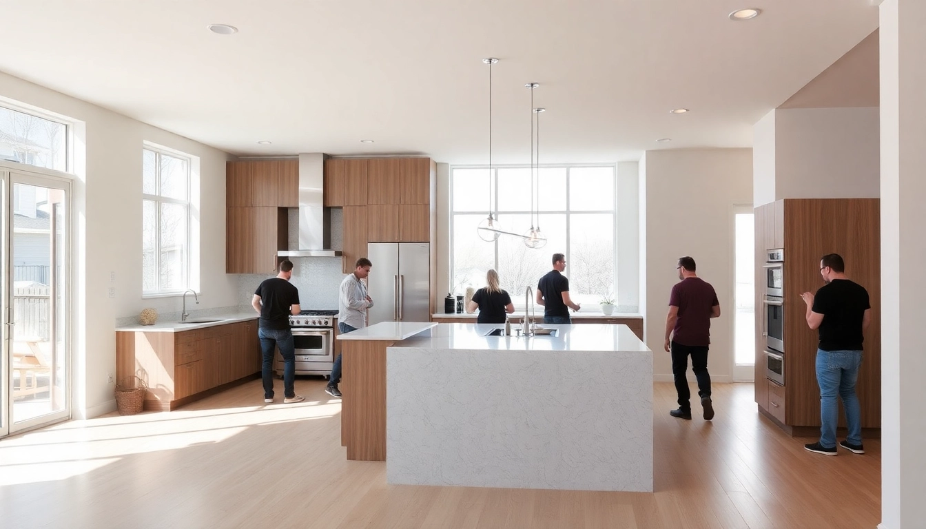 Professional home renovation airdrie team transforming a Calgary living space with modern