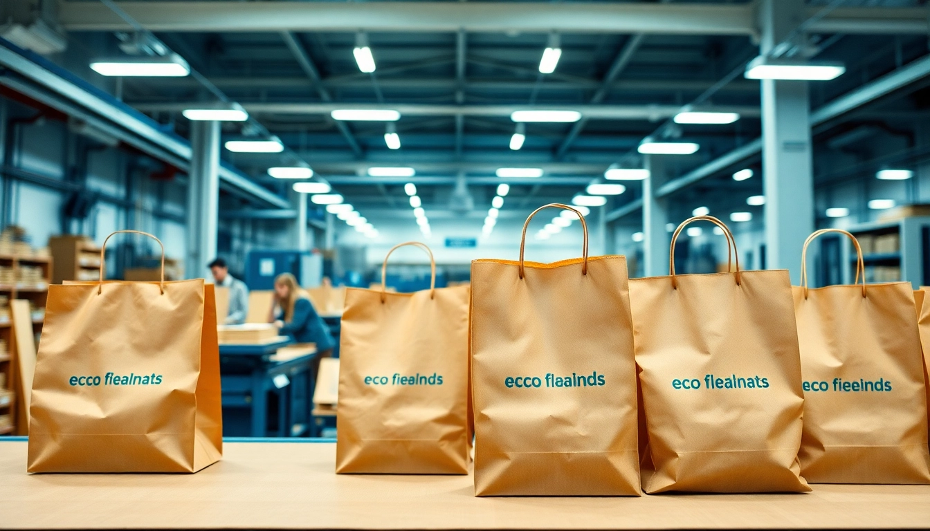 High-quality torba papierowa being produced on industrial machinery, emphasizing eco-friendly