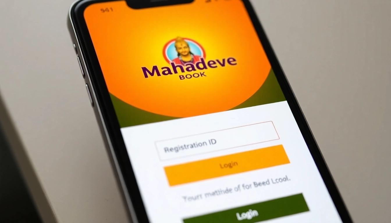 Guide to creating your Mahadev book id shows a secure smartphone login process, highlighting
