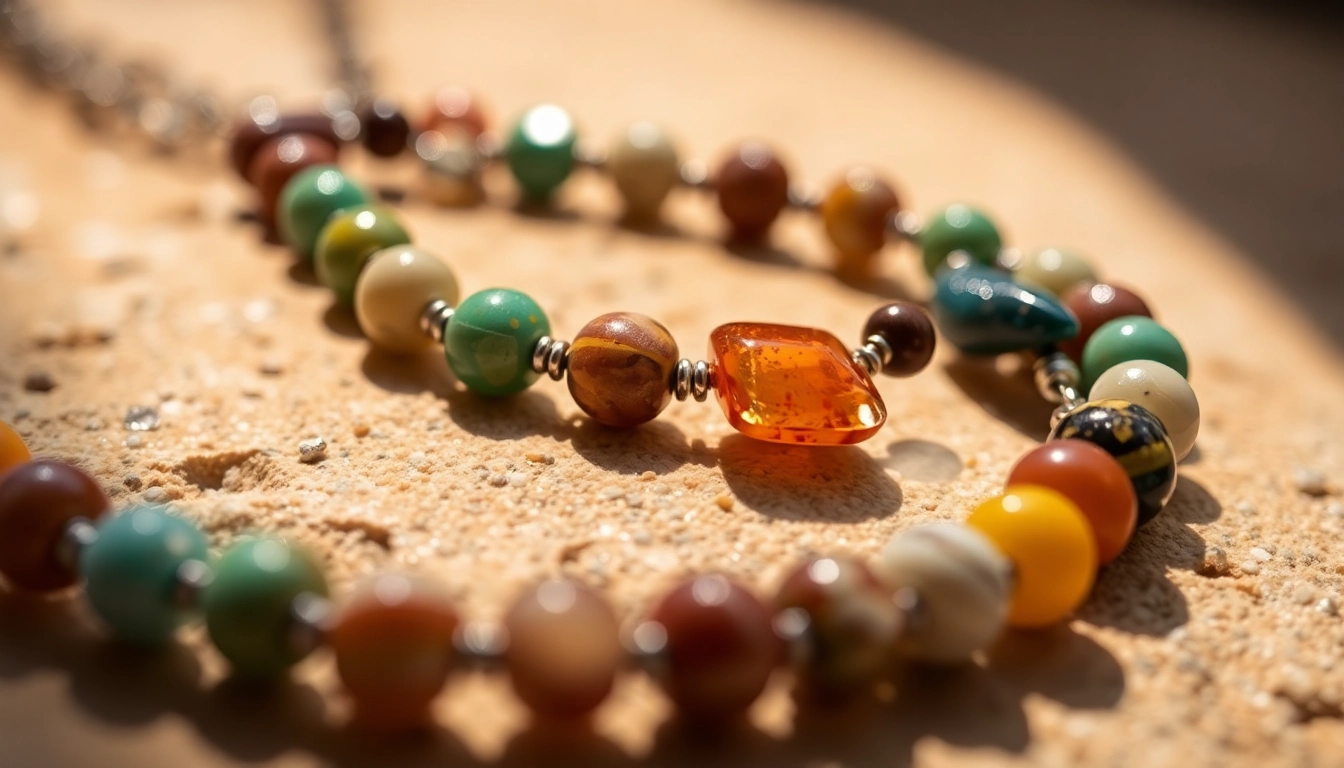 Elegant necklace with natural stones showcasing naszyjnik z kamieni naturalnych for stylish women