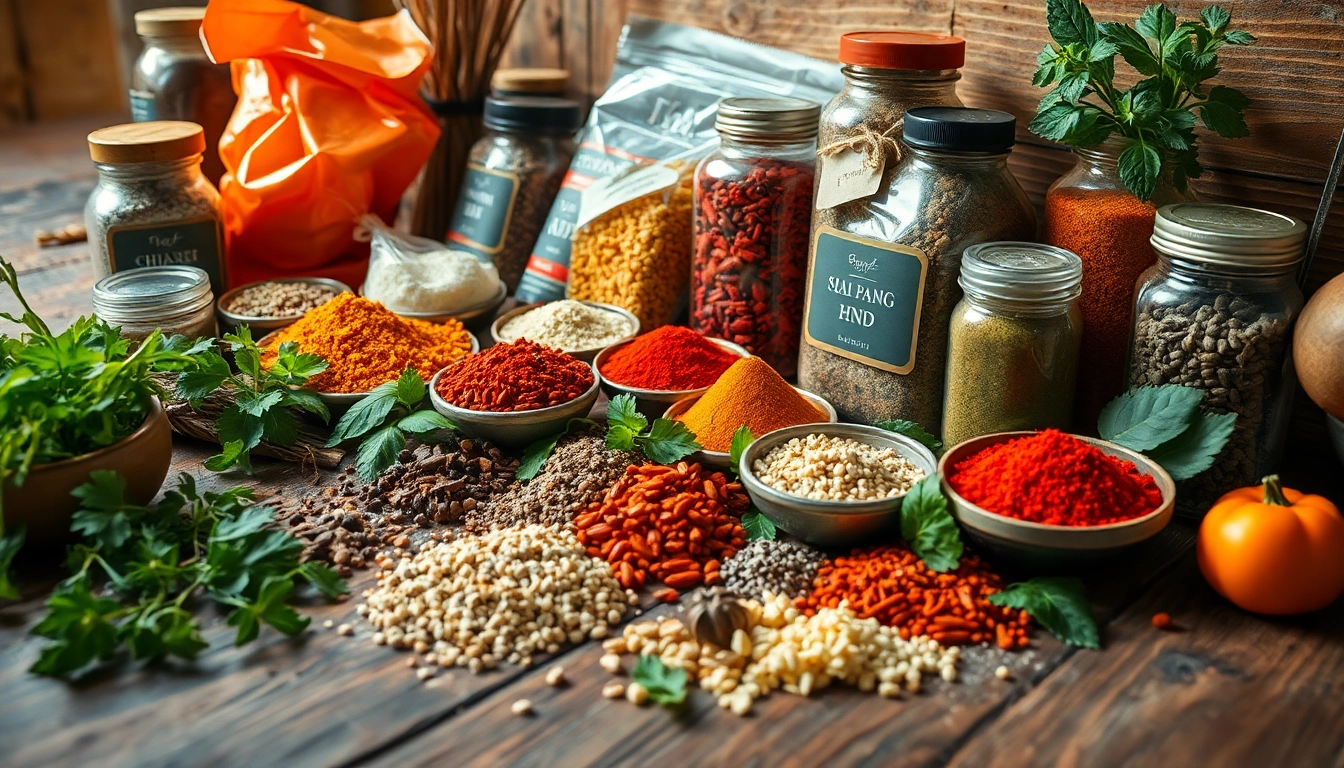 Exporters showcase premium spices and processed foods in vibrant display for quality