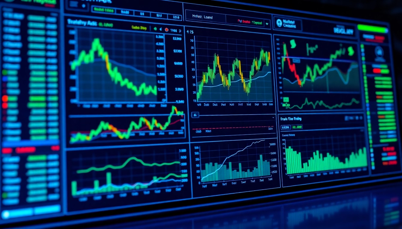 Trading view platform showcasing live trading charts and market analysis tools for traders